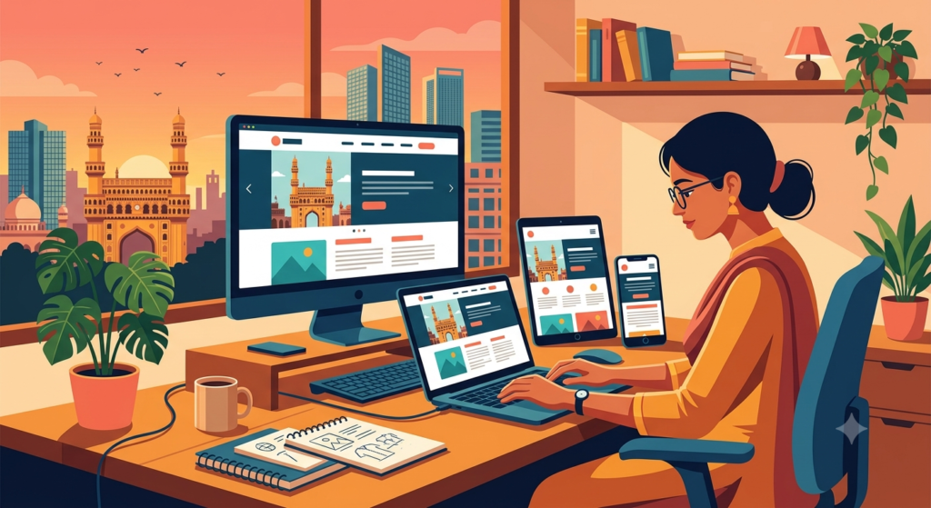 Website design company in Hyderabad building a responsive business website